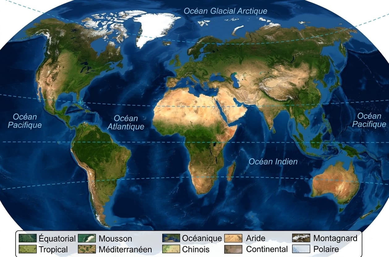Cartographie mondiale des zones climatiques